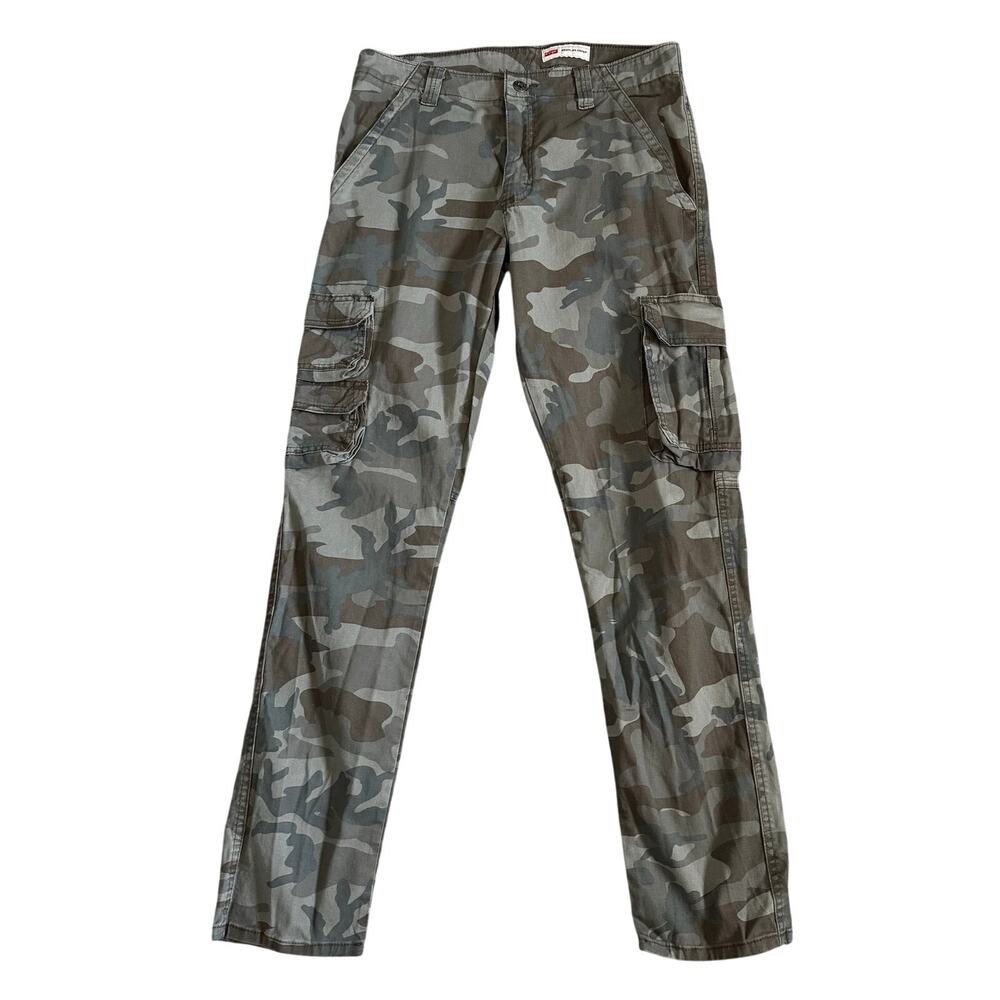 Wrangler Camo Cargo Pants 32x32 (Act 32x31) Pocket Utility Outdoor Regular Taper